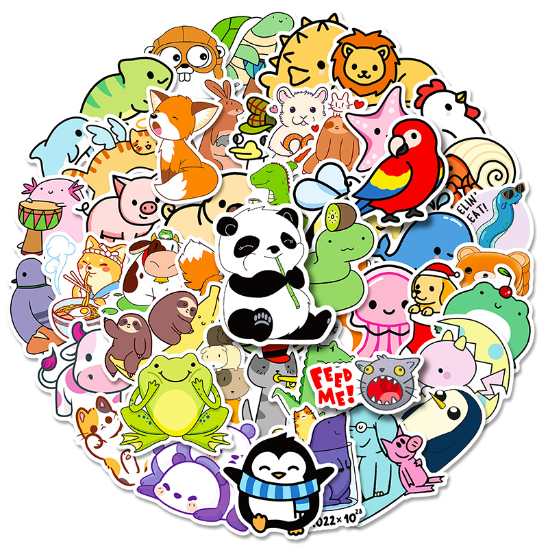 50pcs Cute little animal graffiti Sticker Phone Laptop Skateboard Car Stickers Pack for Luggage Guitar Helmet Sticker, Colourful
50pcs Cute little animal graffiti Sticker Phone Laptop Skateboard Car Stickers Pack for Luggage Guitar Helmet Sticker, Colourful