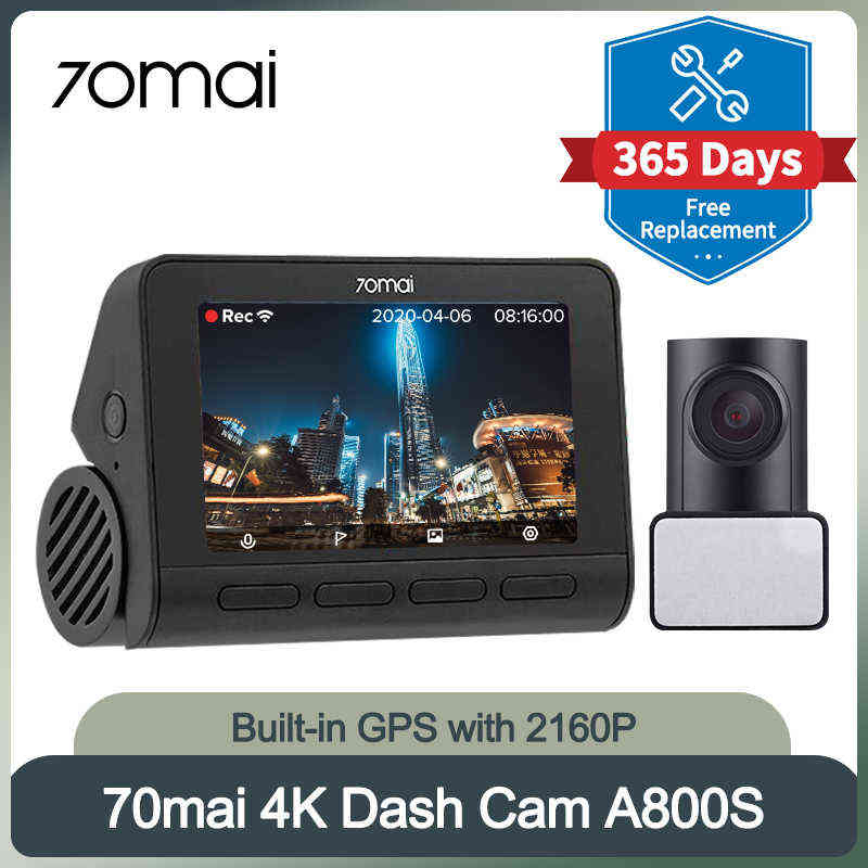 70mai 4K A800S Dash Cam ADAS Real 4K Camera Car DVR Built-in GPS Dual Vision Record 24 Hours Parking Record Night Vision H220409
70mai 4K A800S Dash Cam ADAS Real 4K Camera Car DVR Built-in GPS Dual Vision Record 24 Hours Parking Record Night Vision H220409