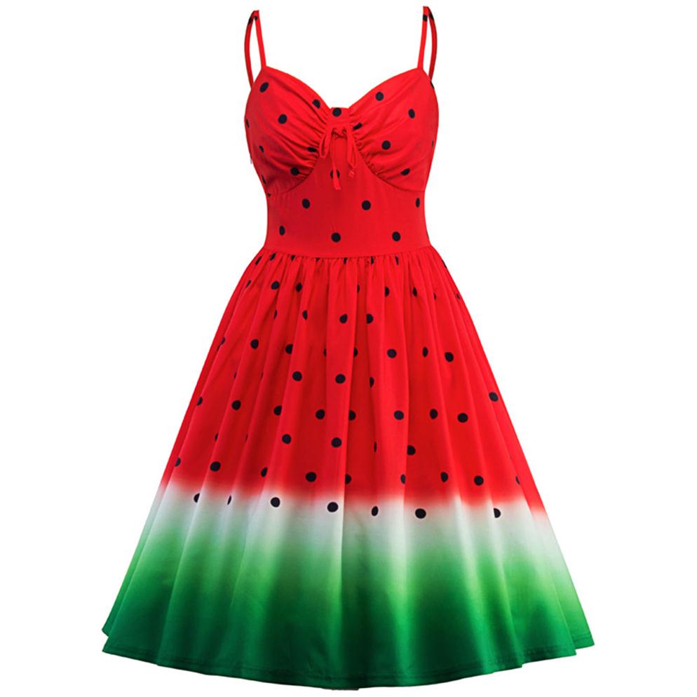 Women's party Dresses 50s 60s Rockabilly Robe Watermelon Print Dress Vintage Women feminino Vestidos Swing strap dresses2426, Red
Women's party Dresses 50s 60s Rockabilly Robe Watermelon Print Dress Vintage Women feminino Vestidos Swing strap dresses2426, Red