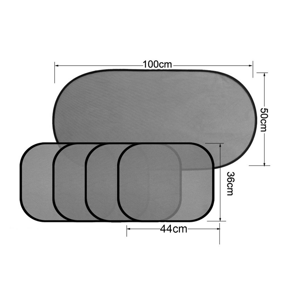 5pcs/set Car Window Sunshade Mesh Auto Sun Visor Curtain With Suction Cup Front Rear Side Windows Shade Universal Windshield Covers Sunshade for Kids 