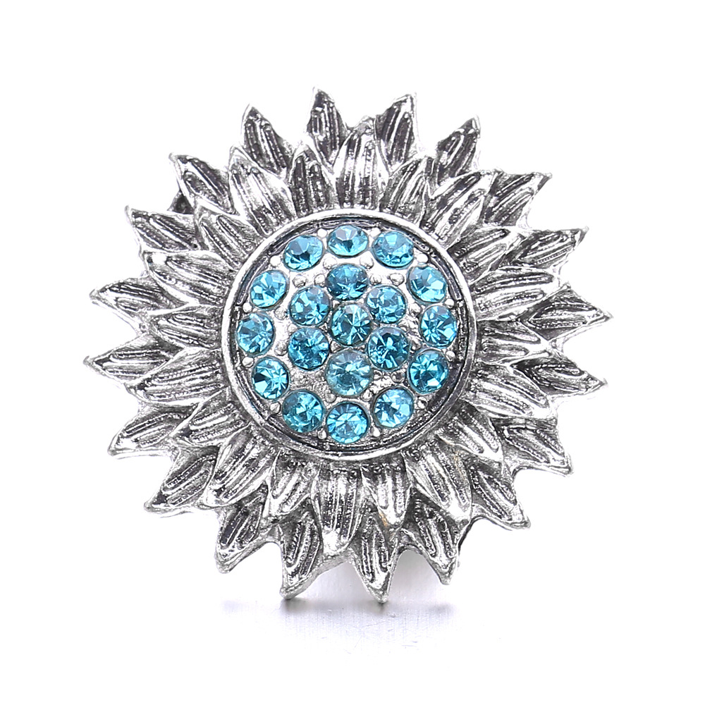 Rhinestone Snap Button Jewelry Components 18mm Metal Sunflower Snaps Buttons Fit Bracelet Bangle Noosa B1205
Rhinestone Snap Button Jewelry Components 18mm Metal Sunflower Snaps Buttons Fit Bracelet Bangle Noosa B1205