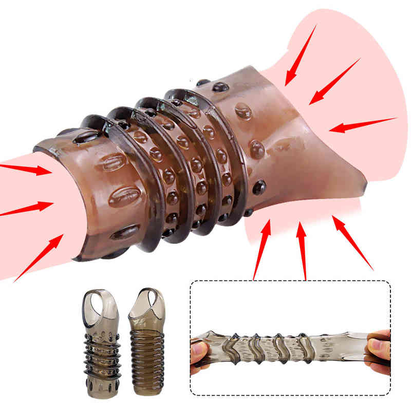 Sexy Touys Massager Soft Penis Extender Male Cock Sleeve Ring Reusable Sex Enlargement Toys for Man No Vibrator