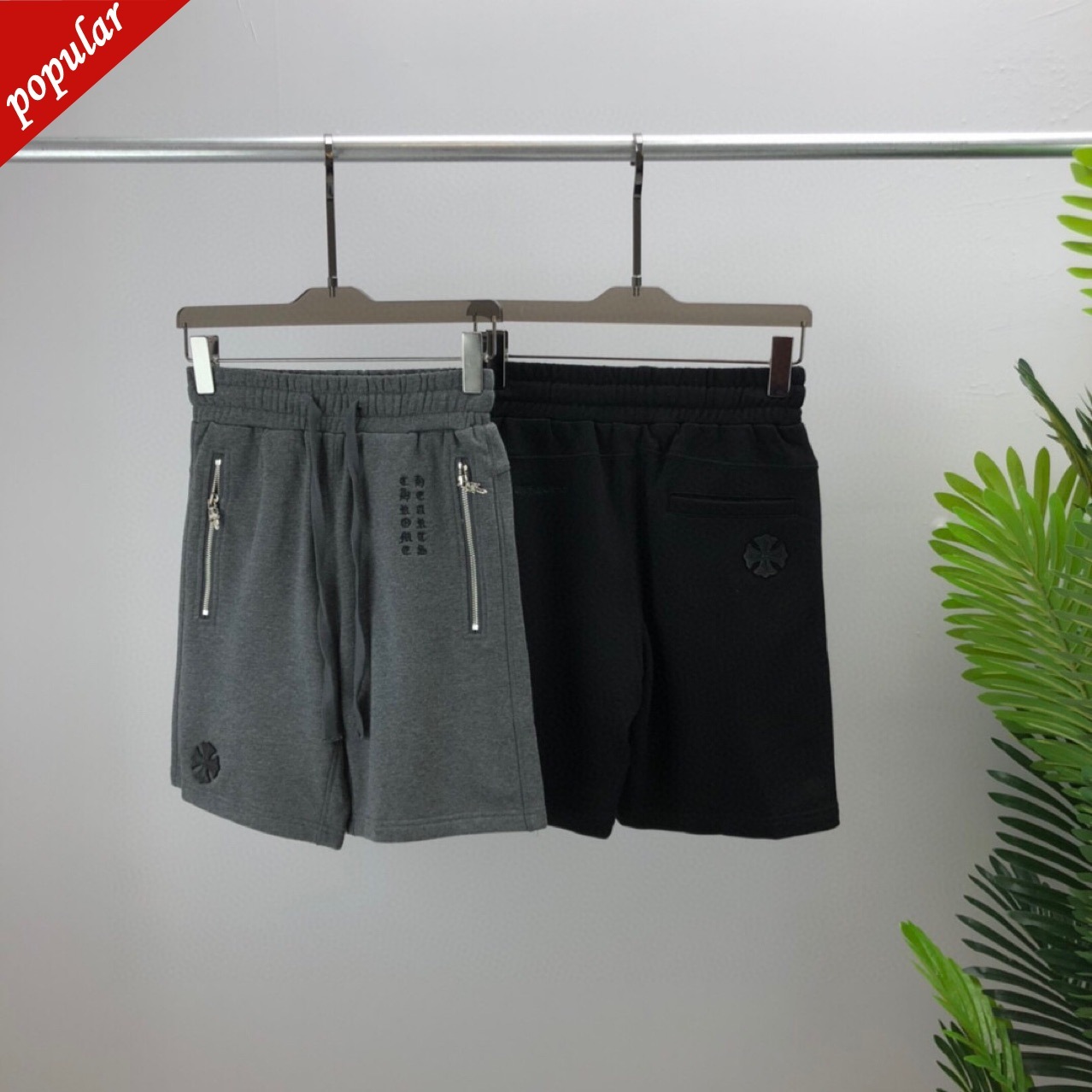 Factory Online Export Designer New Brand Shorts Summer Ch Crowe Casual Pants Men' Cross Embroidered Tide Cotton Loose Type, Gray
Factory Online Export Designer New Brand Shorts Summer Ch Crowe Casual Pants Men' Cross Embroidered Tide Cotton Loose Type, Gray