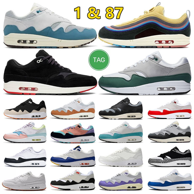 OG 1 87 Mens Running Shoes Patta x 1s 87s Sean Wotherspoon UNC Bred Monarch Brown Grey Black Gum Aqua Noise Elephant Men women outdoor trainers sports sneakers, Color#7
OG 1 87 Mens Running Shoes Patta x 1s 87s Sean Wotherspoon UNC Bred Monarch Brown Grey Black Gum Aqua Noise Elephant Men women outdoor trainers sports sneakers, Color#7