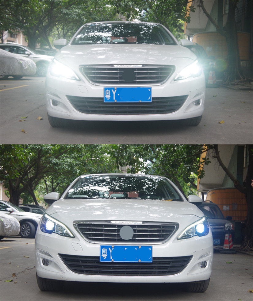 Head Lamp for Peugoet 308 408r LED Headlight 2014-2021 Headlights 308 408r DRL Turn Signal High Beam Angel Eye Projector