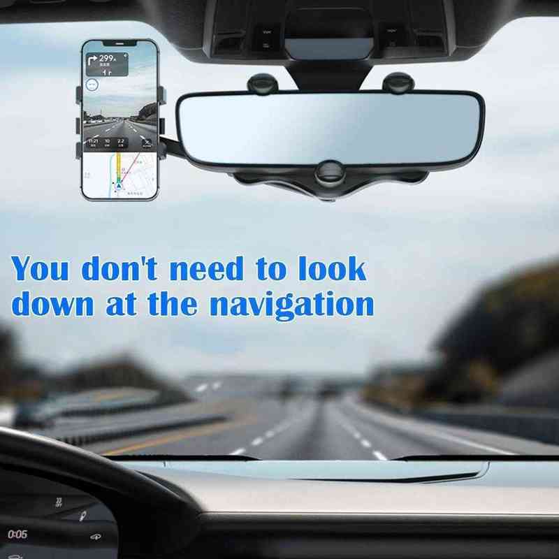 2022 360 Rearview Mirror Phone Holder For 12 Gps Smartphone Car Phone Holder Stand Adjustable Support G5d7 G220326, Black
2022 360 Rearview Mirror Phone Holder For 12 Gps Smartphone Car Phone Holder Stand Adjustable Support G5d7 G220326, Black