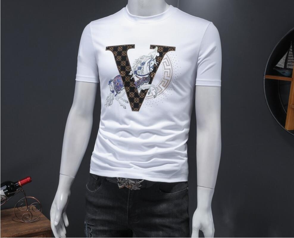 Men's Short Sleeve T-Shirt 2022 Summer New Daily Youth Cartoon Anime Round Neck Slim Fit Black Spot T-Shirt