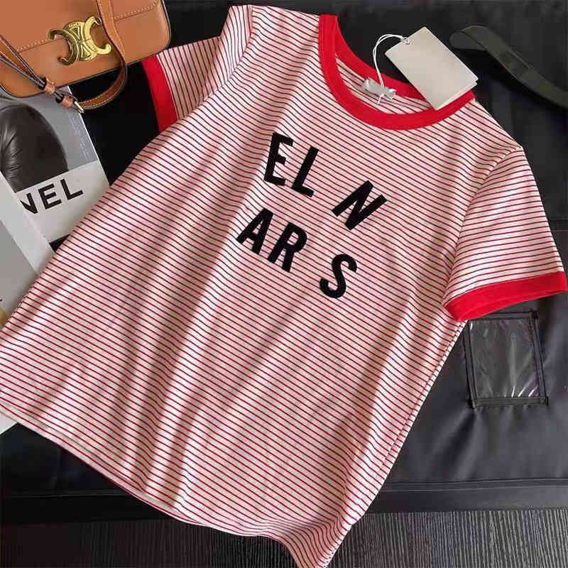 2022 spring and summer same stripe tide plug home simple straight tube shows thin French youth color contrast short sleeve, Black
2022 spring and summer same stripe tide plug home simple straight tube shows thin French youth color contrast short sleeve, Black