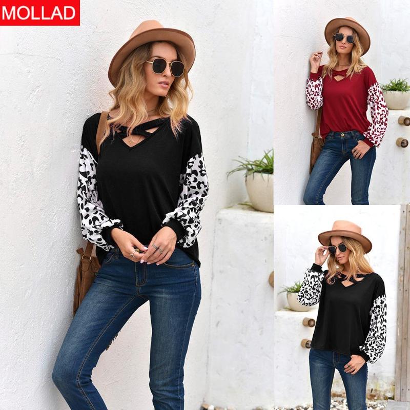 Women' T-Shirt European And American Women ' Clothing Cross-Border Autumn Winter Cross Collar Leopard Print Sleeve Long T-shirtWomen, 109932 black
Women' T-Shirt European And American Women ' Clothing Cross-Border Autumn Winter Cross Collar Leopard Print Sleeve Long T-shirtWomen, 109932 black