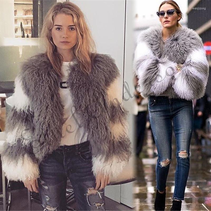 Women's Fur & Faux ETHEL ANDERSON Mongolia Sheep Coats Women Lamb Jacket Winter Splice Double Colors Nine Quarters Female Multi-colors, White grey
Women's Fur & Faux ETHEL ANDERSON Mongolia Sheep Coats Women Lamb Jacket Winter Splice Double Colors Nine Quarters Female Multi-colors, White grey