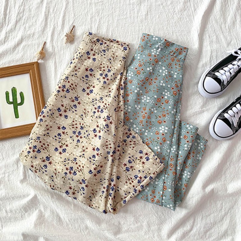 Korean Version Of The High Waist Spring Summer Skirt Slim Mid Length A Line Floral Print Chiffon Skirts DS173 220701