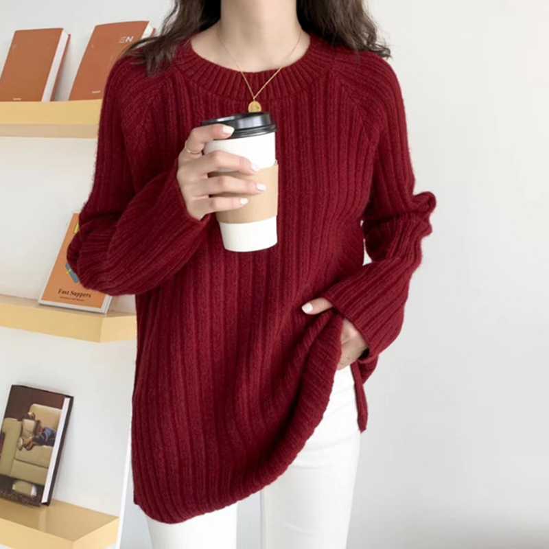 Women's Sweaters Round Neck Woman Korean Lazy Style Sweater Bottoming Loose Pullover Outer Wear Solid Color Knitted, White;black
Women's Sweaters Round Neck Woman Korean Lazy Style Sweater Bottoming Loose Pullover Outer Wear Solid Color Knitted, White;black