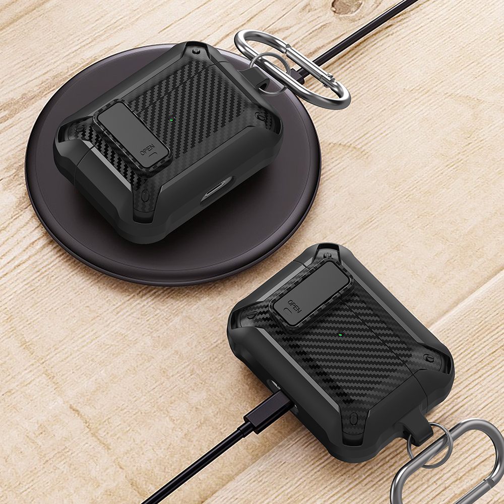 Headphone Tips Switch Cover For Airpods Pro Case TPU PC Protective 3 2 Earphone Accessories Carbon fiber Pattern9906801