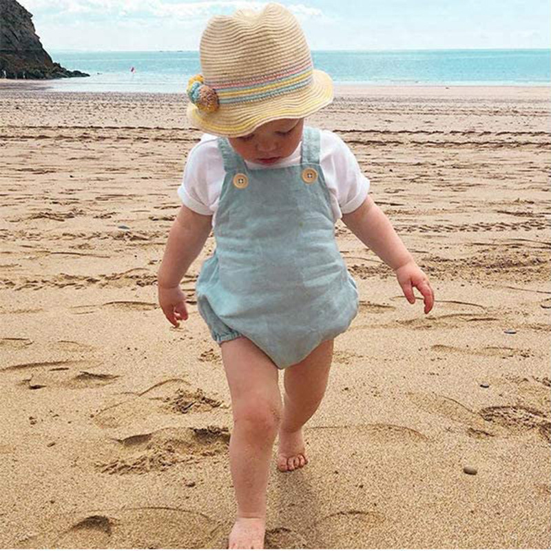 Summer born Infant Romper Cotton Sleeveless Baby Boys Girls Romper Onepiece Fashion Baby Clothing 220707