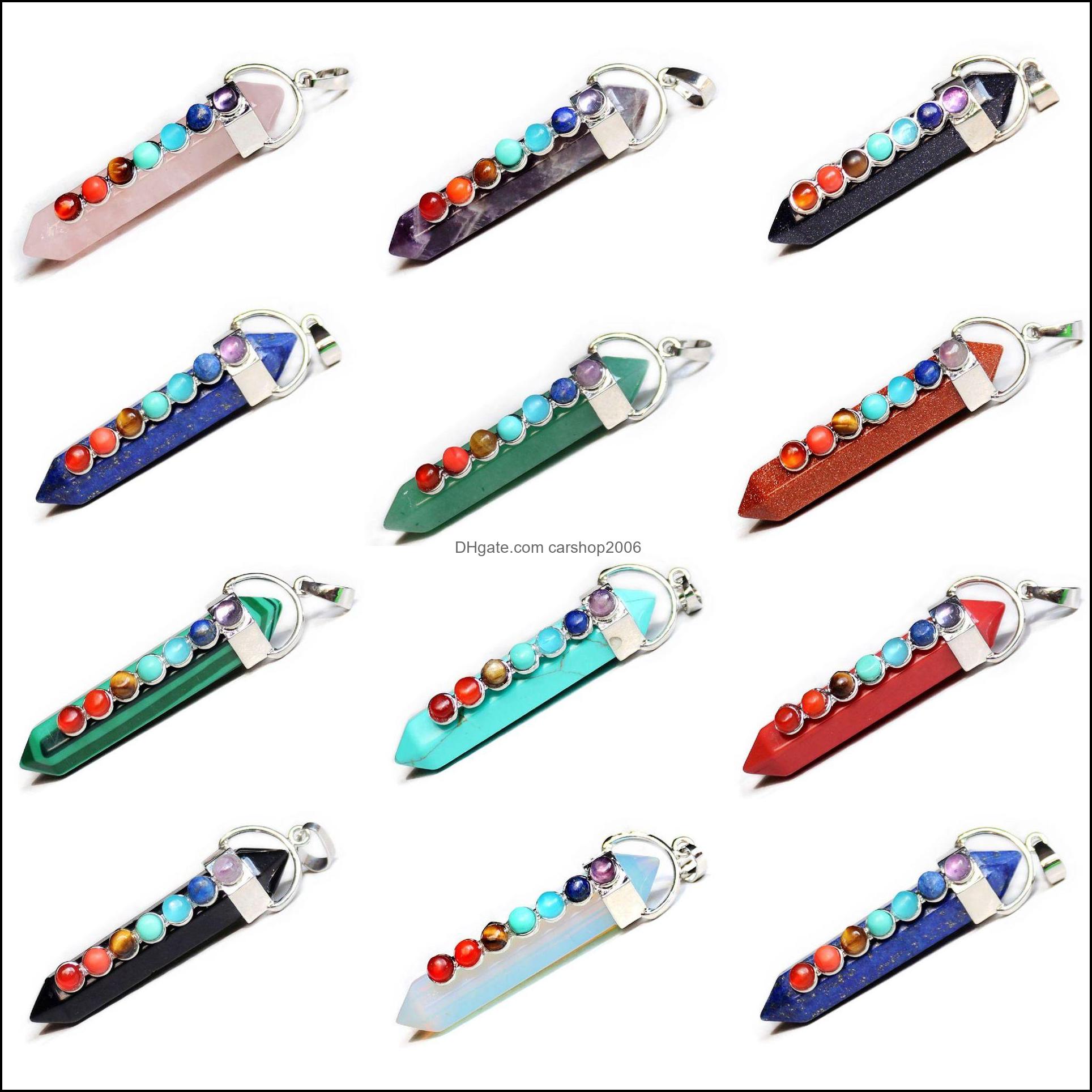 Charms Jewelry Findings Components Natural Stone Hexagonal Rose Quartz 7 Chakra Pendants For Making Diy Necklace Earrings Drop Delivery 20
Charms Jewelry Findings Components Natural Stone Hexagonal Rose Quartz 7 Chakra Pendants For Making Diy Necklace Earrings Drop Delivery 20
