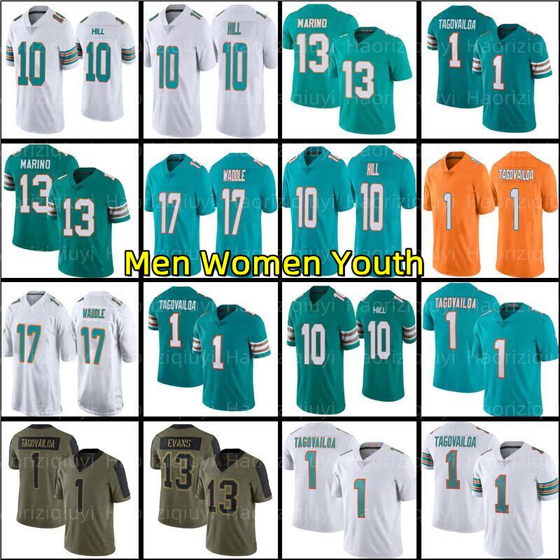 1 Tua Tagovailoa 17 Jaylen Waddle Tyreek Hill Football 13 Dan Marino mens women youth kids Jersey, As
1 Tua Tagovailoa 17 Jaylen Waddle Tyreek Hill Football 13 Dan Marino mens women youth kids Jersey, As