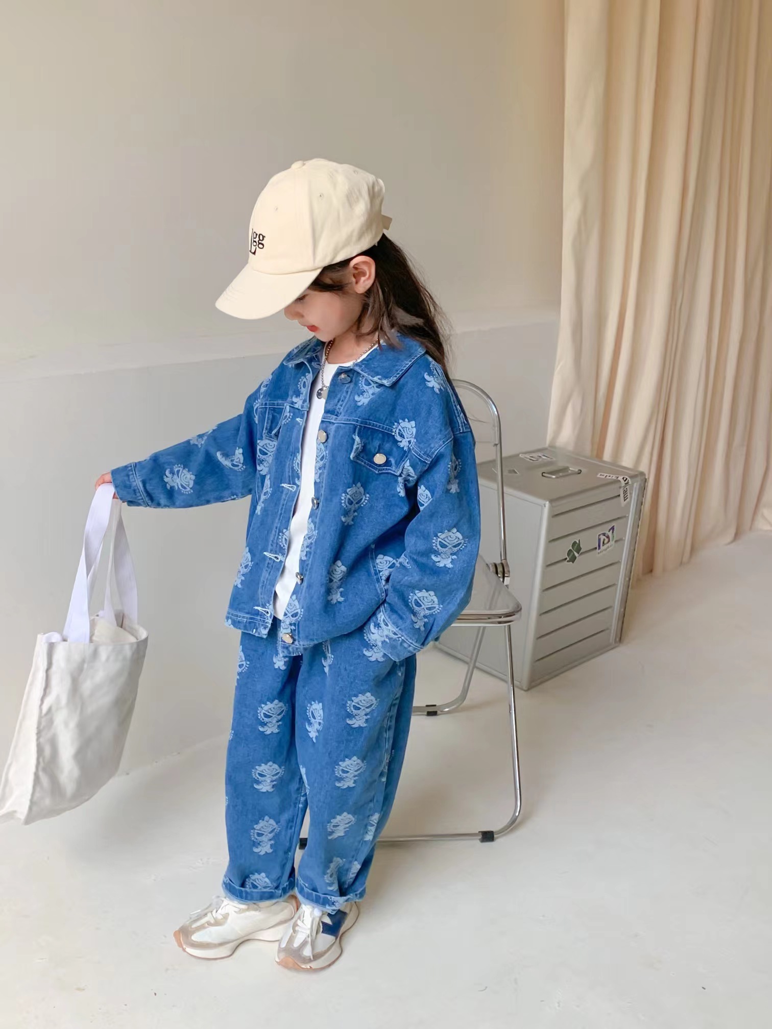 designer kid boy blue clothing sets for athletic walking clothes fashion baby girl boutique clothes set 100-150cm