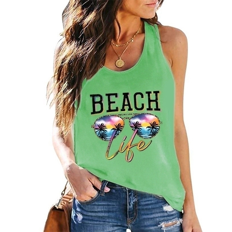 Cotton 100% Summer Women Camisole Casual Sleeveless Beach Letter Sunglasses Printed Female Fashion Loose Vests Vintage Tank Tops 220318, Pink
Cotton 100% Summer Women Camisole Casual Sleeveless Beach Letter Sunglasses Printed Female Fashion Loose Vests Vintage Tank Tops 220318, Pink