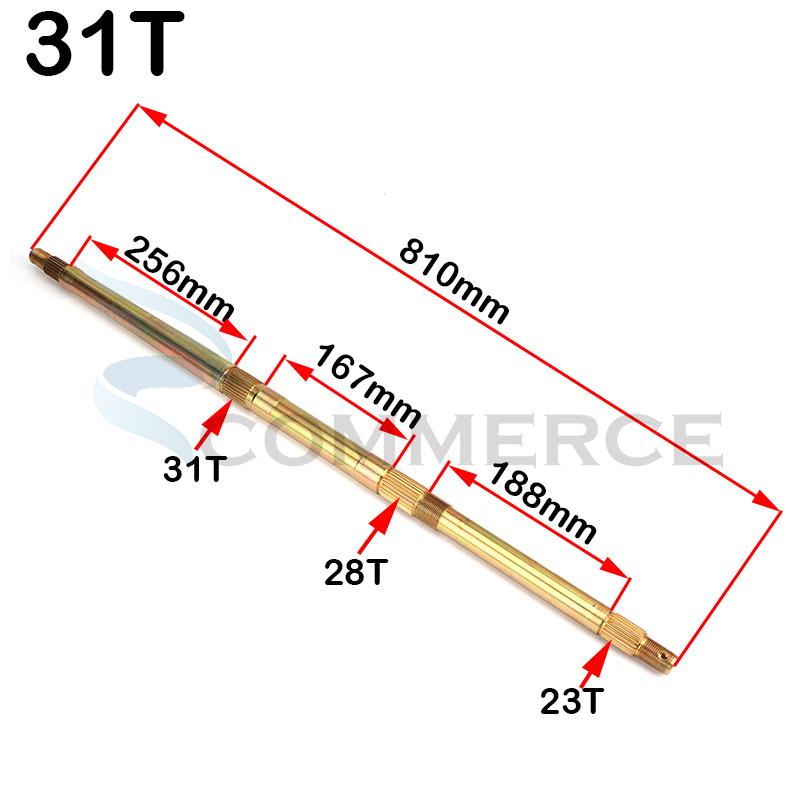 Parts 800mm810mm 31T 32T Rear Axle Is Suitable For 150cc250cc Big Dinosaur Bull ATV Electric Kart Quad Bike2986778