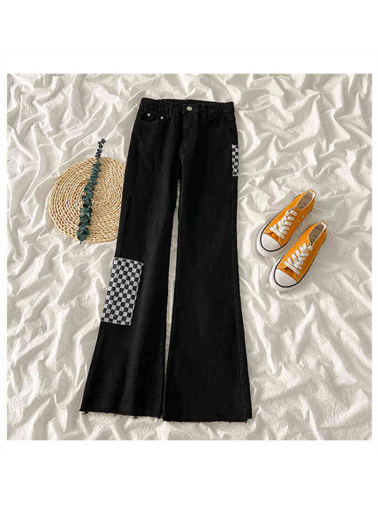 Retro Checkerboard Stitching Microbladed Black Jeans Women's Summer Design High Waist Thin Raw Edge Pants Female Denim Trousers T220728
Retro Checkerboard Stitching Microbladed Black Jeans Women's Summer Design High Waist Thin Raw Edge Pants Female Denim Trousers T220728