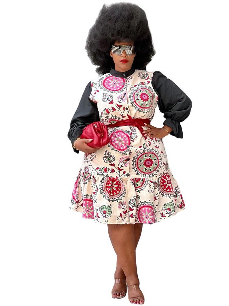 Plus Size Dresses Women Dress Single Breasted Stand Collar Ropa Mujer Summer Print Patchwork Streetwear Oversize Shirt DressesPlus, Multi
Plus Size Dresses Women Dress Single Breasted Stand Collar Ropa Mujer Summer Print Patchwork Streetwear Oversize Shirt DressesPlus, Multi