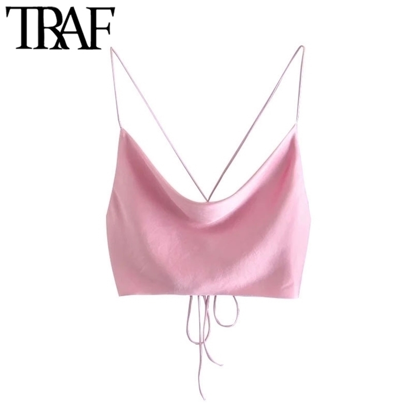 TRAF Women Sexy Fashion With Tied Soft Touch Cropped Tank Tops Vintage Backless Cross Thin Straps Female Camis Mujer 220318, As picture
TRAF Women Sexy Fashion With Tied Soft Touch Cropped Tank Tops Vintage Backless Cross Thin Straps Female Camis Mujer 220318, As picture