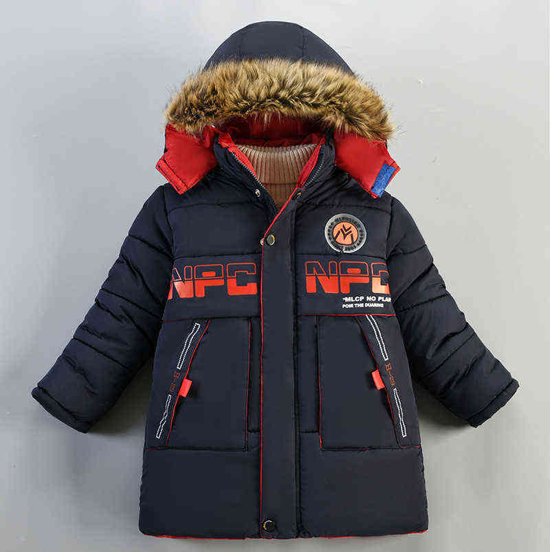 Boys Thick Jackets 2021 Winter Baby Boy Jacket Hooded Outerwear Children's Clothing Fashion Children Warm Jackets Toddler Zipper Jacket J220718