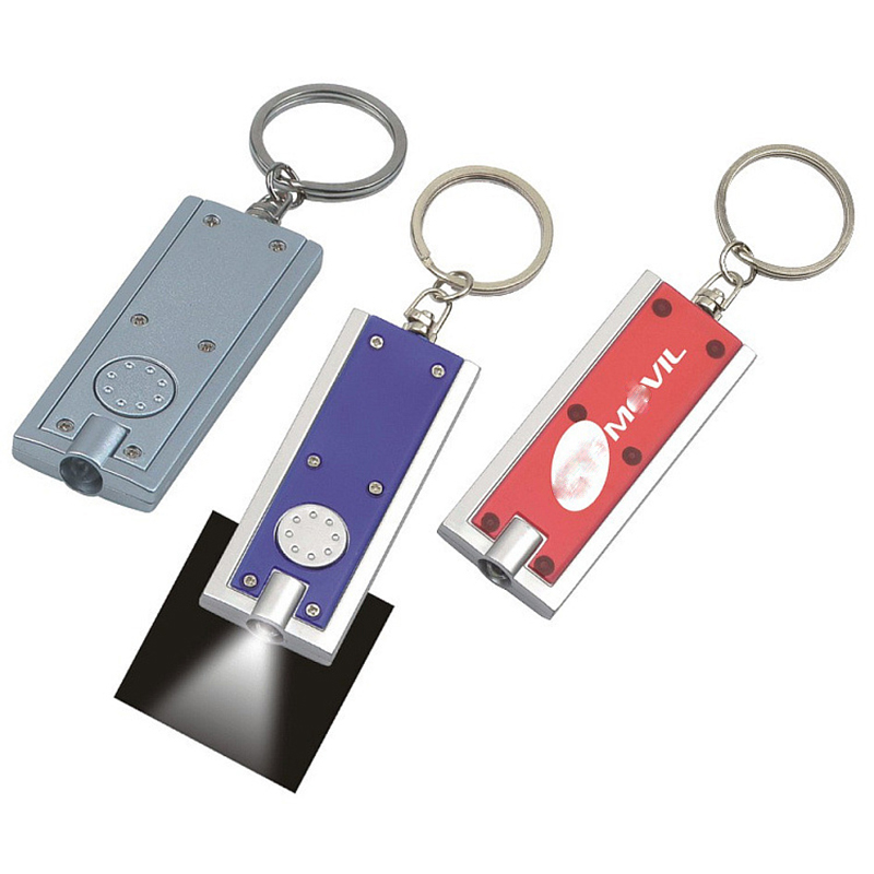 LED Keychain Light Box Type Key Chain Lights Keyring Creative Gifts Mini Flashlight Keychains