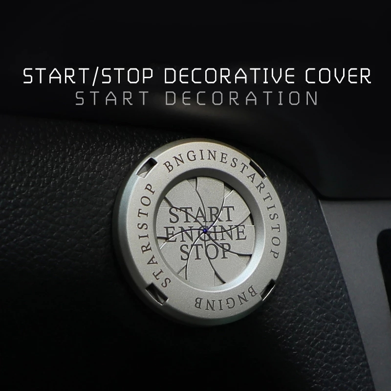 Car One-Key Start Decorative Ring Ignition Button Modification Protection Ring Start Engine Stop Interior Sticker Accessories