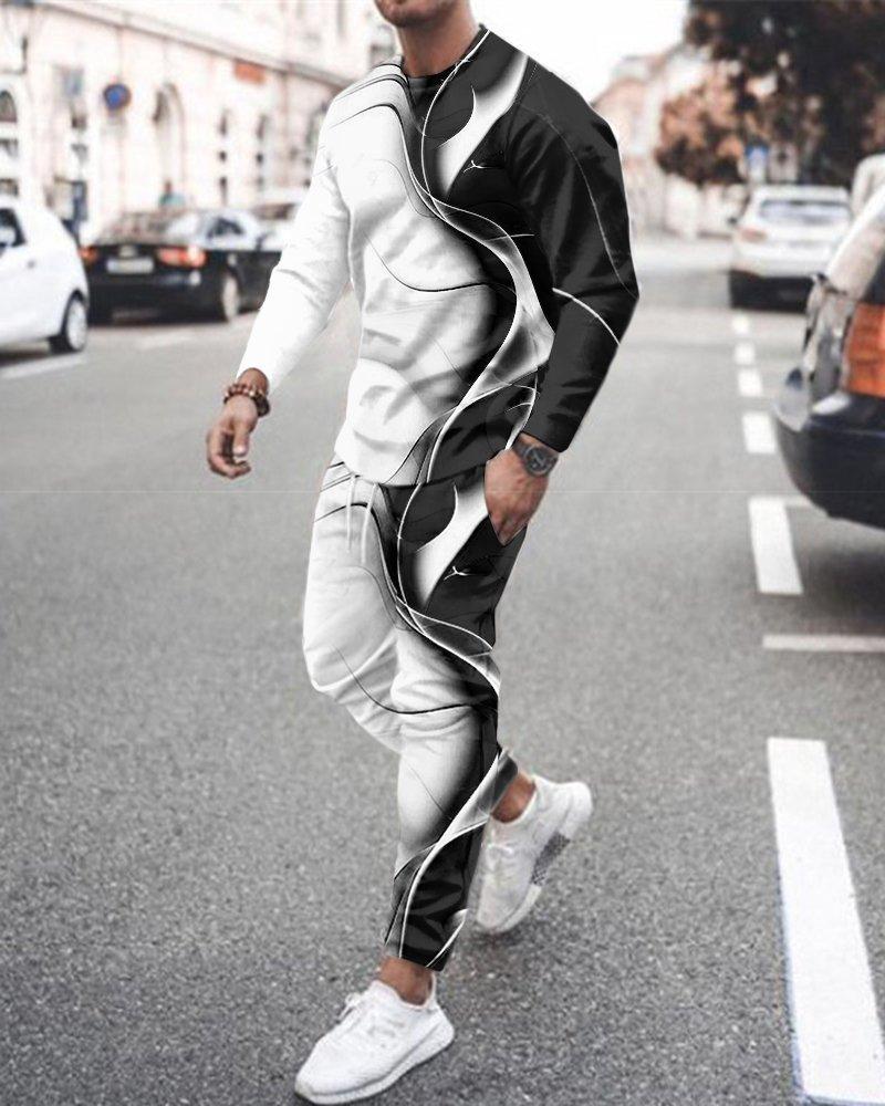 Men' Tracksuits Summer Fashion Casual Two-Piece Men O-neck Blouse Drawstring Trousers Sportswear Personality Printed ClothingMen
Men' Tracksuits Summer Fashion Casual Two-Piece Men O-neck Blouse Drawstring Trousers Sportswear Personality Printed ClothingMen