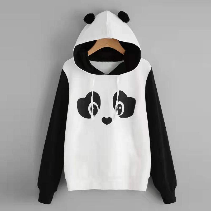 Women' Jackets Panda Hoodies Hippie Cute And Playful Print Fleece Black White Contrast Color Women' HoodiesWomen
Women' Jackets Panda Hoodies Hippie Cute And Playful Print Fleece Black White Contrast Color Women' HoodiesWomen
