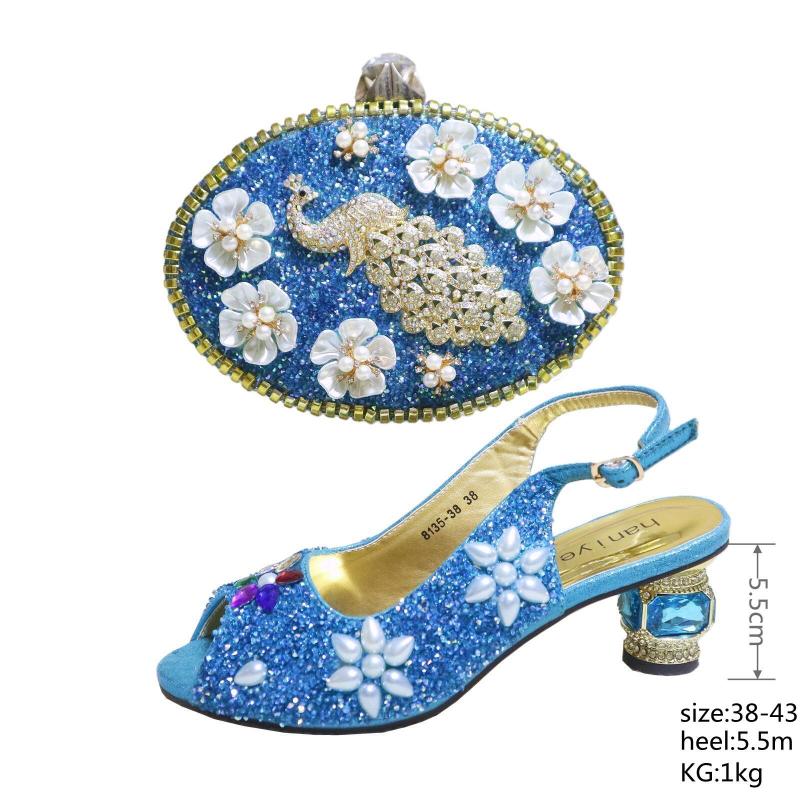 Dress Shoes Doershow Beautiful Italian With Matching Bags African Women And Set For Prom Party Summer Sandal! HNY1-3, Blue
Dress Shoes Doershow Beautiful Italian With Matching Bags African Women And Set For Prom Party Summer Sandal! HNY1-3, Blue