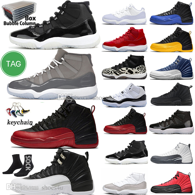 11 11s Mens Basketball Shoes Cool Grey Baron Concord Bred Legend Blue Gamma Game Royal 72-10 Anniversary 12 12s Playoffs Royalty Taxi Men Sport Women Sneakers Trainers