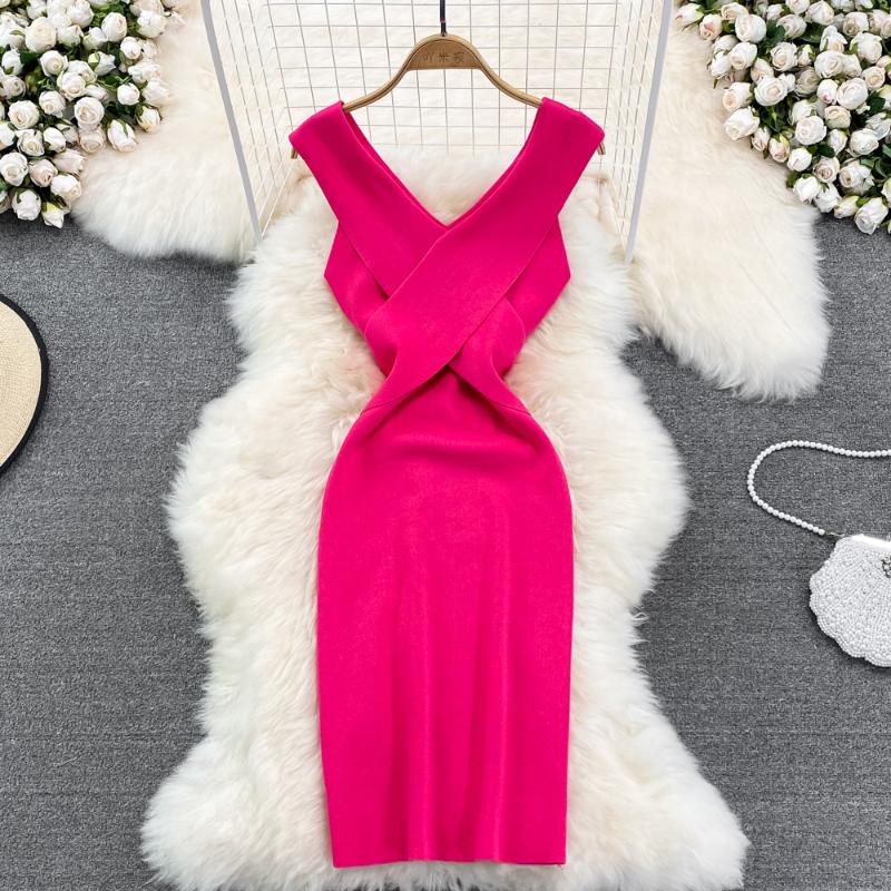 Casual Dresses Neck Dress Woman Knit Maxi For Women Sleeveless Solid Color Sexy Cut Out Hip Wrap VestidosCasual, Black
Casual Dresses Neck Dress Woman Knit Maxi For Women Sleeveless Solid Color Sexy Cut Out Hip Wrap VestidosCasual, Black