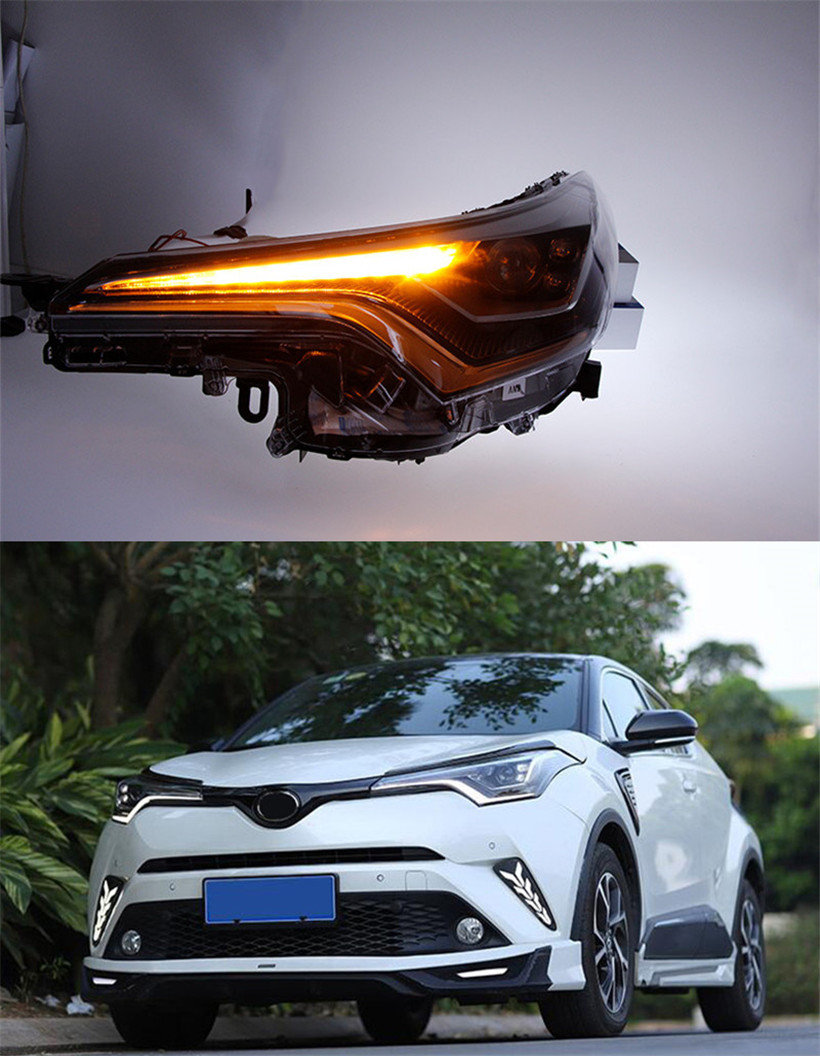 Car Lighting Accessories For Toyota CHR 20 16-20 19 CH-R Car Headlight LED Driving Light High Beam Head Lights