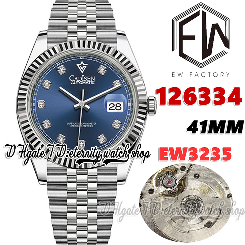 EWF V3 ew126334 Cal.3235 ew3235 Automatic Mens Watch 41MM Fluted Bezel Blue Dial Diamonds Markers 904L Steel Bracelet With Same Serial Warranty Card eternity Watches, Watch waterproof cost
EWF V3 ew126334 Cal.3235 ew3235 Automatic Mens Watch 41MM Fluted Bezel Blue Dial Diamonds Markers 904L Steel Bracelet With Same Serial Warranty Card eternity Watches, Watch waterproof cost
