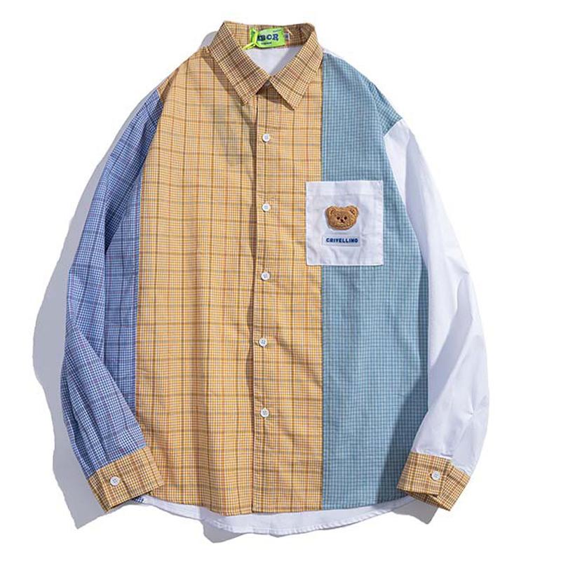 Men' Casual Shirts Hip Hop Streetwear Shirt Color Block Patchwork Plaid Harajuku Cotton Loose 2022 Men Spring Long Sleeve TopsMen, A1989119 pink
Men' Casual Shirts Hip Hop Streetwear Shirt Color Block Patchwork Plaid Harajuku Cotton Loose 2022 Men Spring Long Sleeve TopsMen, A1989119 pink