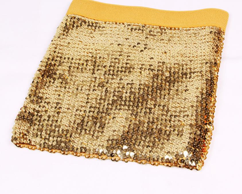 Women's Sequin Skirt Sparkle Stretchy Bodycon Mini Skirts Night Out Party Clubwear Sexy Shine Stage Wear