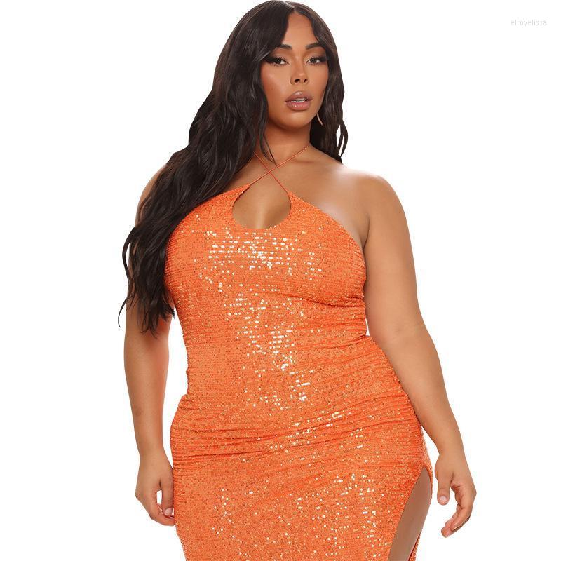 Plus Size Dresses Orange Halter Open Back Party Dress Women Skirt Sexy Sleeveless One Piece Outfit Nightclub Festival Banquet 4XL 5XLPlus El
Plus Size Dresses Orange Halter Open Back Party Dress Women Skirt Sexy Sleeveless One Piece Outfit Nightclub Festival Banquet 4XL 5XLPlus El
