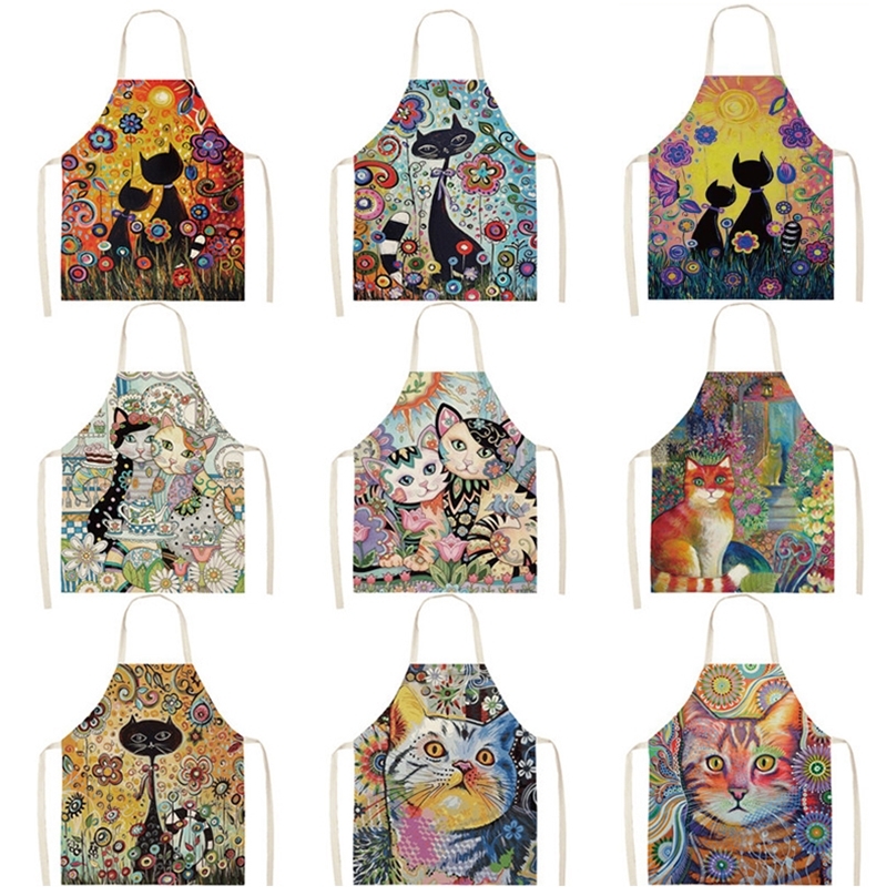 Home Flower Kitchen Cooking Apron Cute Cat Printed Home Sleeveless Cotton Linen Aprons for Men Women Baking Accessories Fartuchy 220523
Home Flower Kitchen Cooking Apron Cute Cat Printed Home Sleeveless Cotton Linen Aprons for Men Women Baking Accessories Fartuchy 220523