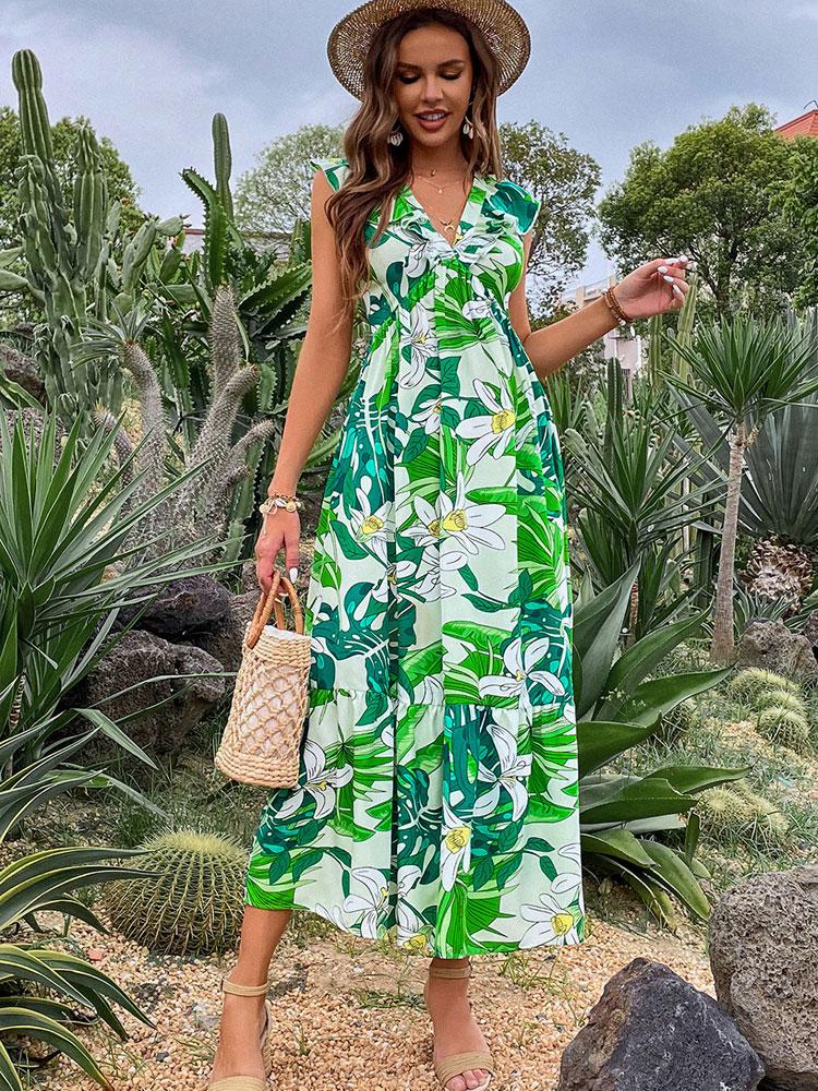 Party Dresses Casual Green Print Large Hem Dress Sexy Sleeveless Lady Beach Maxi 2022 Summer Fashion Elegant Boho Vestidos A1297Party
Party Dresses Casual Green Print Large Hem Dress Sexy Sleeveless Lady Beach Maxi 2022 Summer Fashion Elegant Boho Vestidos A1297Party