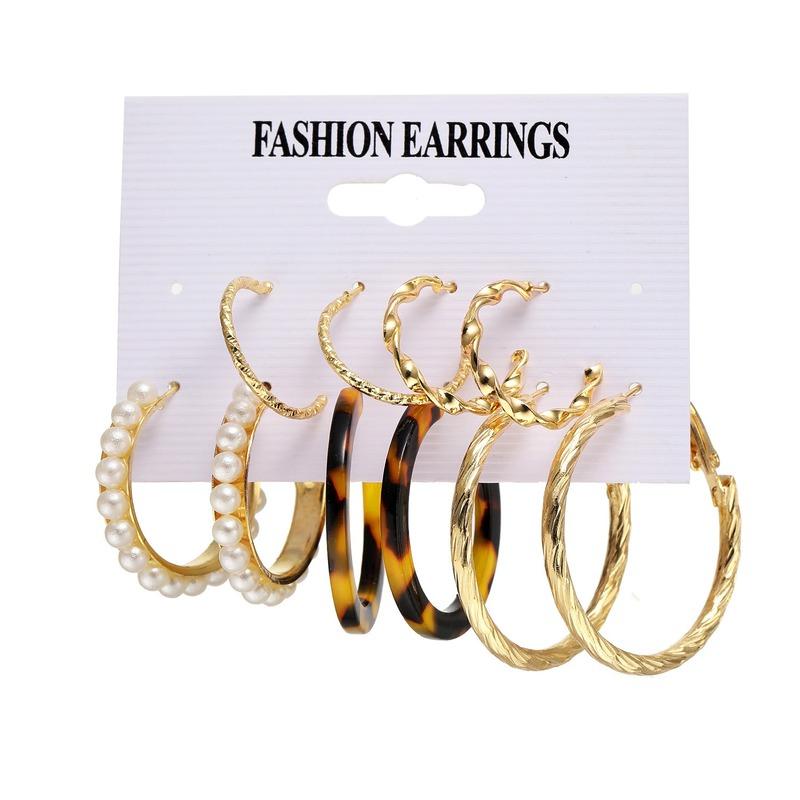 Dangle & Chandelier Vintage Pearl 5 Piece Earring Set Creative Simple Leopard Print Acrylic Twist Circle Luxury Jewelry WholesaleDangle
Dangle & Chandelier Vintage Pearl 5 Piece Earring Set Creative Simple Leopard Print Acrylic Twist Circle Luxury Jewelry WholesaleDangle