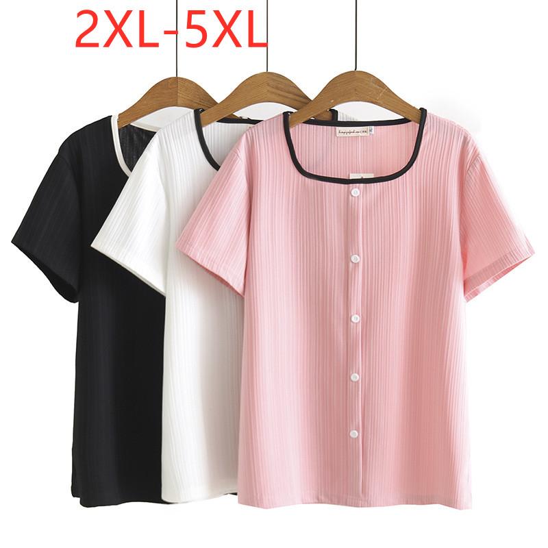 Women's Plus Size T-Shirt Large Women's 2022 Spring And Summer Slim Loose Short Sleeve T-shirtWomen's, Black