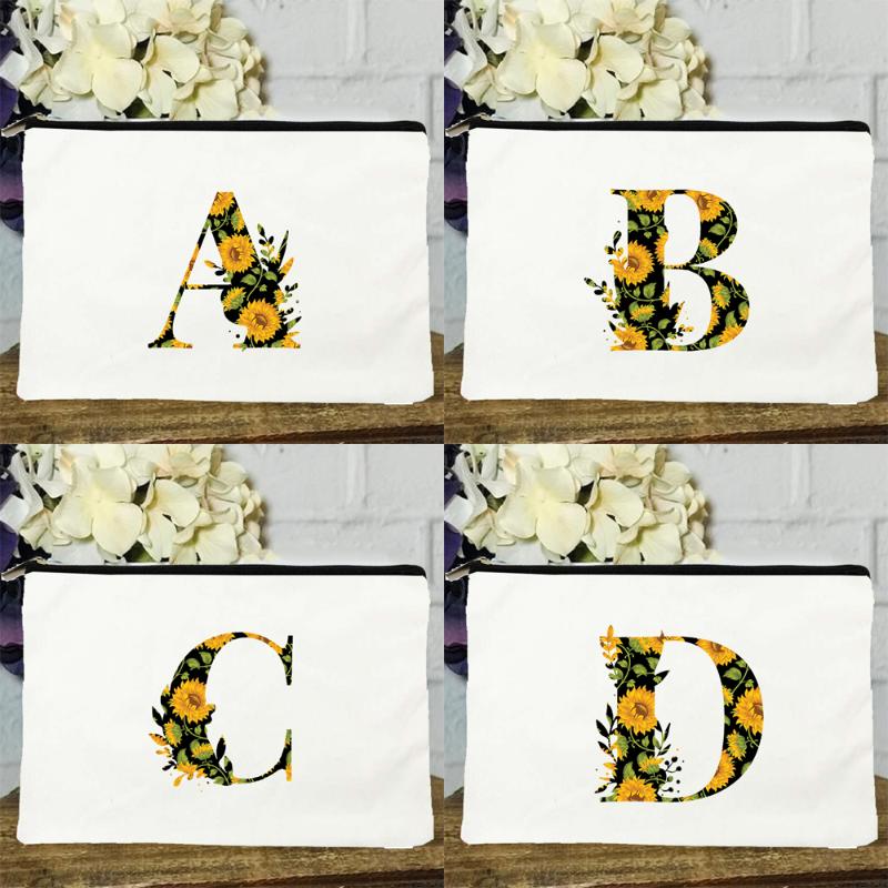 Cosmetic Bags & Cases Alphabet Bride Wedding Sunflowers Bag Canvas Toiletries Storage Organizer Bridesmaid Gift Travel Portable Handbag, W04612-tbwh-d
Cosmetic Bags & Cases Alphabet Bride Wedding Sunflowers Bag Canvas Toiletries Storage Organizer Bridesmaid Gift Travel Portable Handbag, W04612-tbwh-d