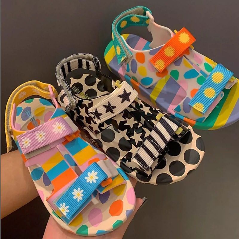 Arrival Mini Melissa Children Sandals Kids Beach Shoes Big Girl and Boy Fashion Jelly Shoes HMI083 220621