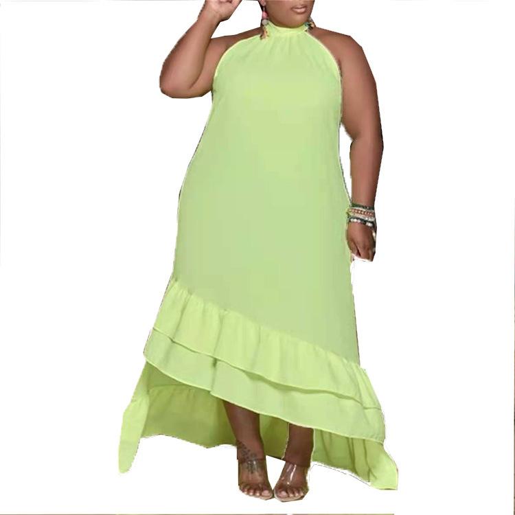 Plus Size Dresses Bohemian Elegant For Women Clothing Sleeveless Beach Wear Halter Neck Summer Maxi Dress Irregular UrbanPlus, Green
Plus Size Dresses Bohemian Elegant For Women Clothing Sleeveless Beach Wear Halter Neck Summer Maxi Dress Irregular UrbanPlus, Green