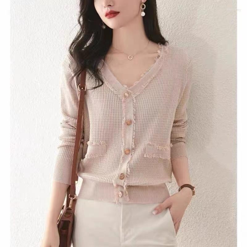 Women' Knits & Tees Fashion Fringed Worsted Cashmere Cardigan Spring And Autumn Thin Wool Coat Slim V-neck Loose TopWomen' Mari22, Pink
Women' Knits & Tees Fashion Fringed Worsted Cashmere Cardigan Spring And Autumn Thin Wool Coat Slim V-neck Loose TopWomen' Mari22, Pink