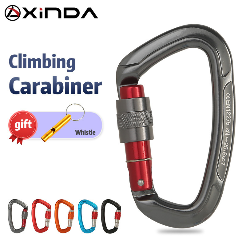 Outdoor Professional Rock Climbing Carabiner 25kN Lock D-shape Safety Buckle for keys tools Equipment 220401
Outdoor Professional Rock Climbing Carabiner 25kN Lock D-shape Safety Buckle for keys tools Equipment 220401