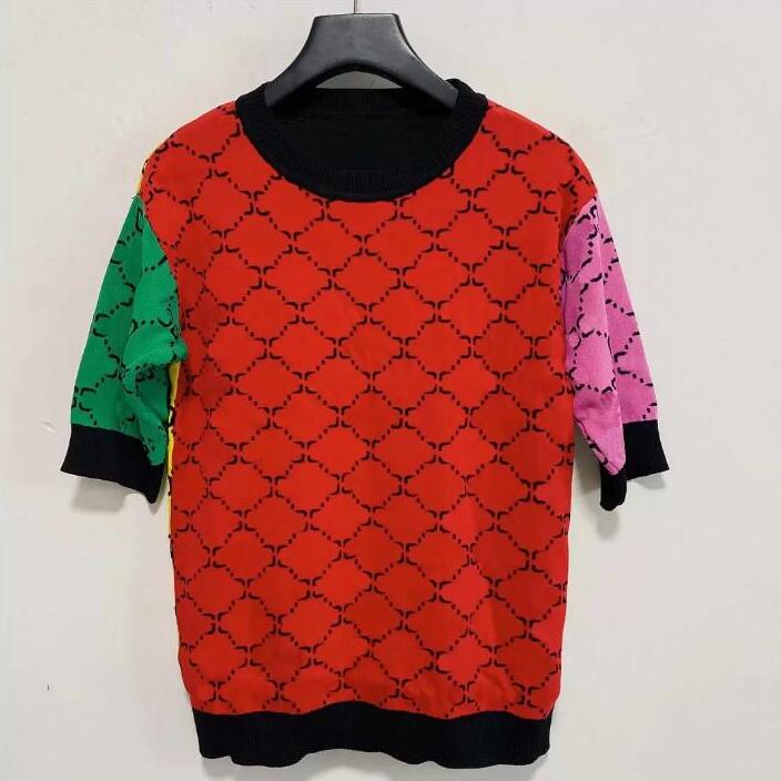 womens knit letter sweater knits jacquard short sleeve tees all-match round neck T-shirt ice silk small shirt top, 03
womens knit letter sweater knits jacquard short sleeve tees all-match round neck T-shirt ice silk small shirt top, 03