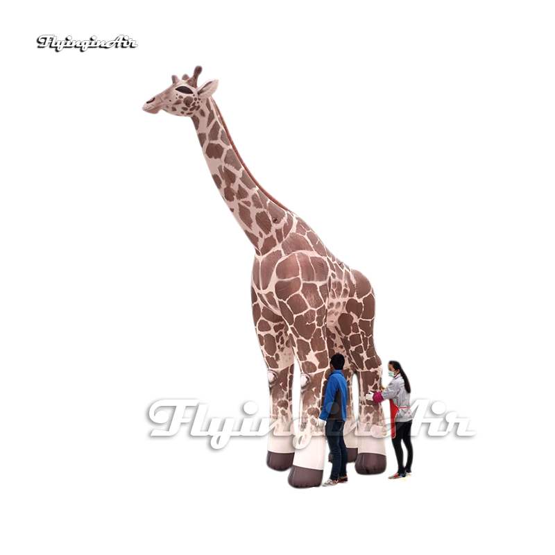 Giant Inflatable Giraffe Model Animal Mascot 3m/6m Air Blow Up Giraffe Balloon With Long Neck And Brown Patches For Parade Show